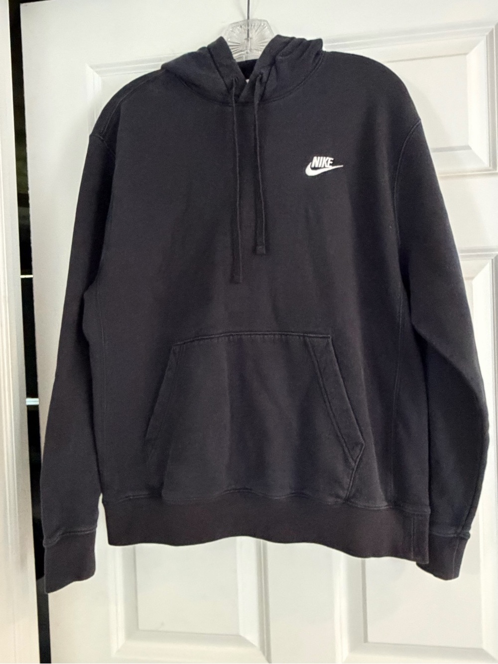 Nike Black Hoodie with White Swoosh